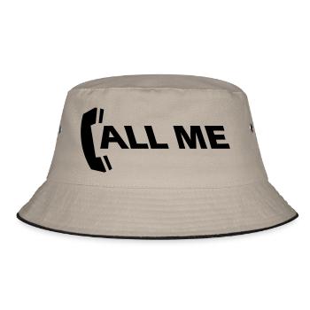 call_me_1c - Bucket Hat - Khaki/Schwarz - Vorne