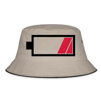 Battery empty - Bucket Hat - khaki/black - Front