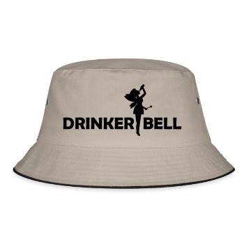 Drinkerbell - Bucket Hat - Khaki/Schwarz - Vorne