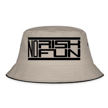 bar no risk no fun claim risk danger - Bucket Hat - khaki/black - Front