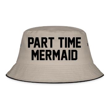 Part time mermaid - Bucket Hat - khaki/black - Front