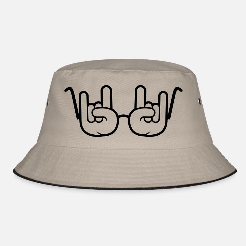 Lunettes de soleil métal rock graffiti cornes geste de la main Bob