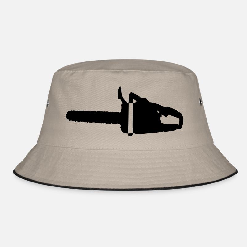 Motorsäge - Bucket Hat - Khaki/Schwarz