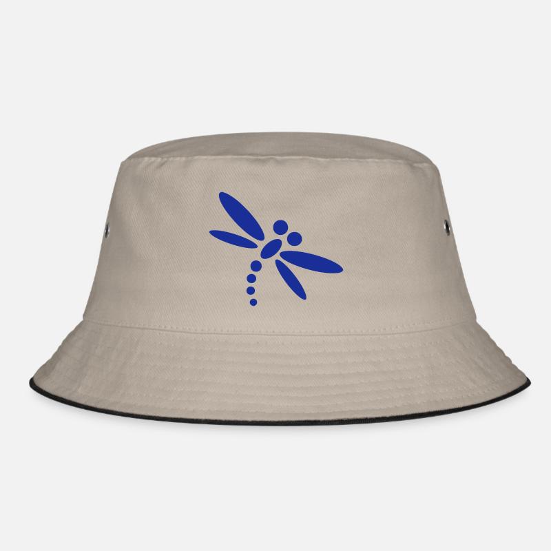 Dragonfly - Bucket Hat - khaki/black