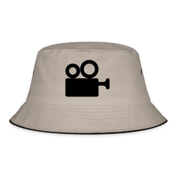 Kamera Kino - Bucket Hat - Khaki/Schwarz - Vorne