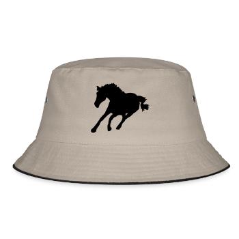 pferd - Bucket Hat - Khaki/Schwarz - Vorne