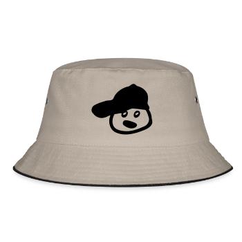 Boy in Cap - Bucket Hat - Khaki/Schwarz - Vorne