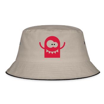 A crazy monster - Bucket Hat - khaki/black - Front