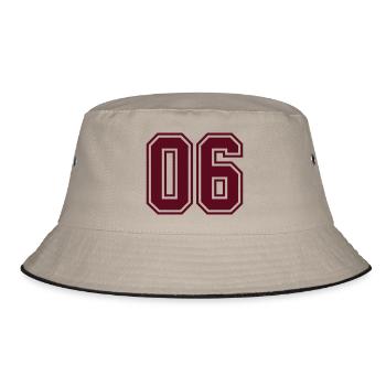 06 sports jersey football number mono - Bucket Hat - khaki/black - Front