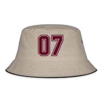 07 sports jersey football number mono - Bucket Hat - khaki/black - Front