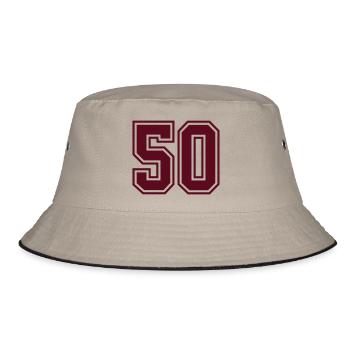 50 sports jersey football number mono - Bucket Hat - khaki/black - Front