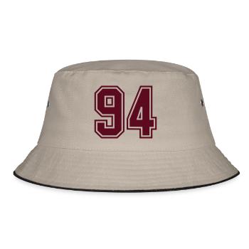 94 sports jersey football number mono - Bucket Hat - khaki/black - Front
