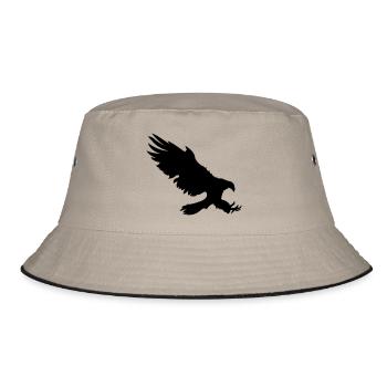 adler - Bucket Hat - Khaki/Schwarz - Vorne