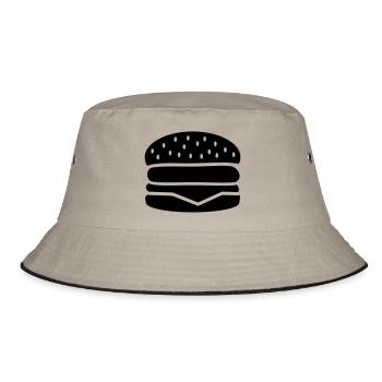 Burger - Bucket Hat - Khaki/Schwarz - Vorne
