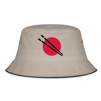 Japan - Bucket Hat - Khaki/Schwarz - Vorne