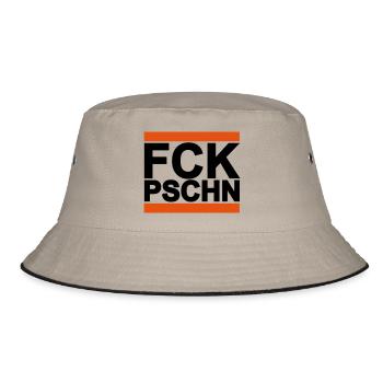 FCK_PSCH - Bucket Hat - Khaki/Schwarz - Vorne
