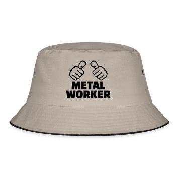 Metal worker - Bucket Hat - khaki/black - Front
