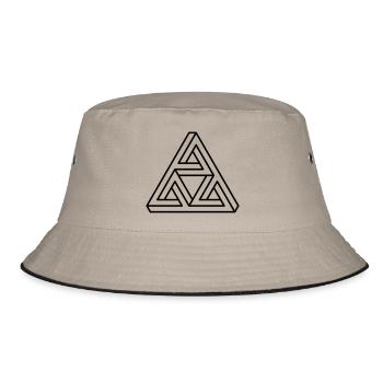 impossible chiffre Hipster géométrie triangle Escher - Bob - kaki/noir - Devant