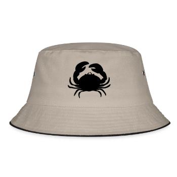 crab - Bucket Hat - Khaki/Schwarz - Vorne