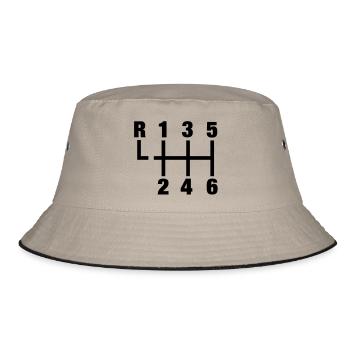 auto_gangschaltung__f1 - Bucket Hat - khaki/black - Front