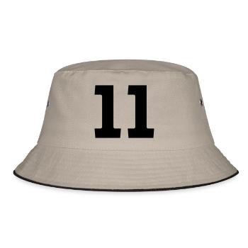 11 - Bucket Hat - Khaki/Schwarz - Vorne