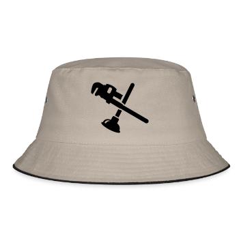 plumber - Bucket Hat - khaki/black - Front