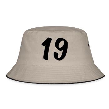 19 - Bucket Hat - Khaki/Schwarz - Vorne