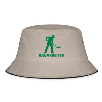 Construction worker construction site 1 - Bucket Hat - khaki/black - Front