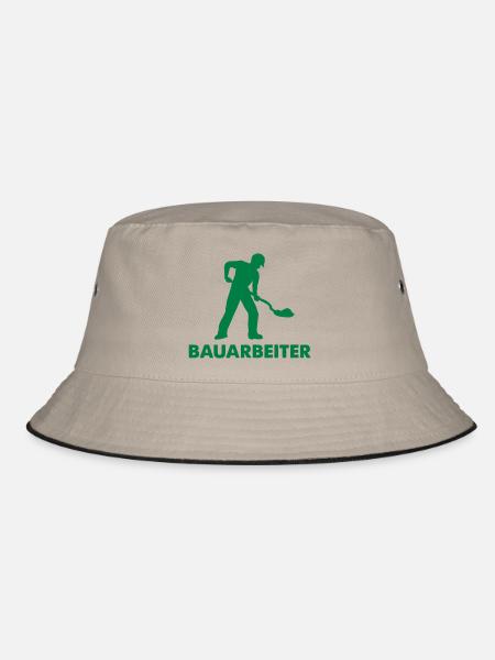 Construction worker construction site 1 - Bucket Hat - khaki/black - Front