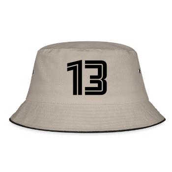 13 - Bucket Hat - khaki/black - Front