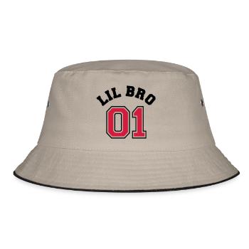 Lil Bro 01 - Little Brother - Bucket Hat - Khaki/Schwarz - Vorne