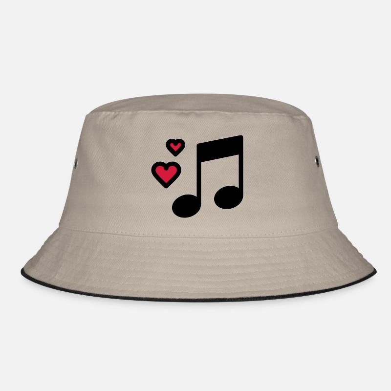 Romantic music note Bucket Hat