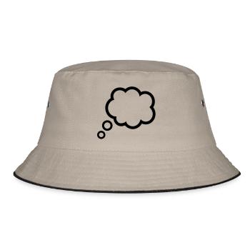 Speech bubble - Bucket Hat - khaki/black - Front