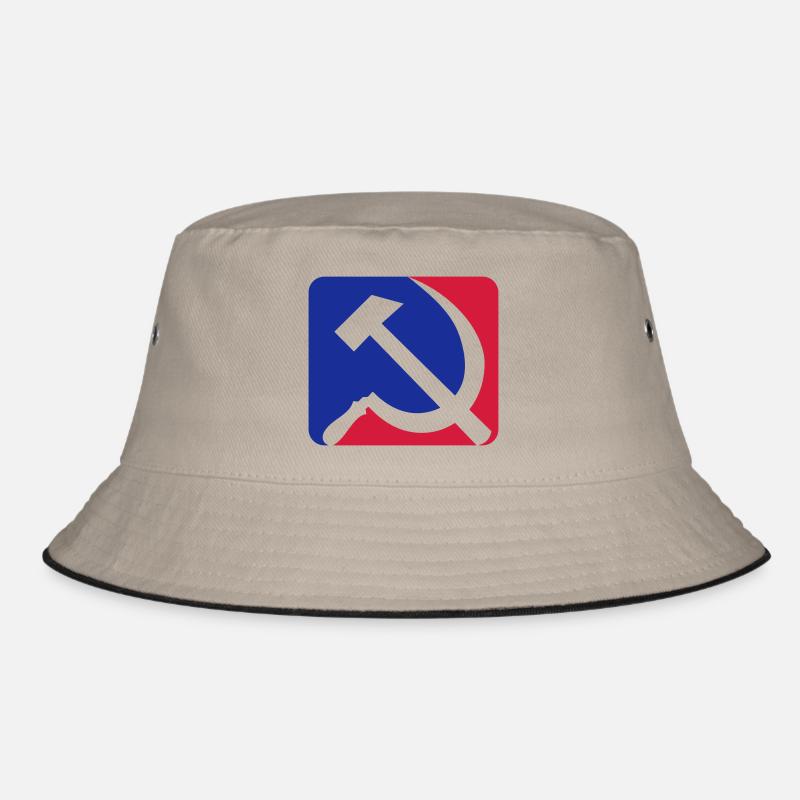 Red blue communism Bucket Hat