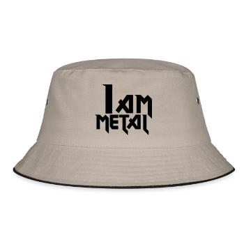metal - Bucket Hat - khaki/black - Front