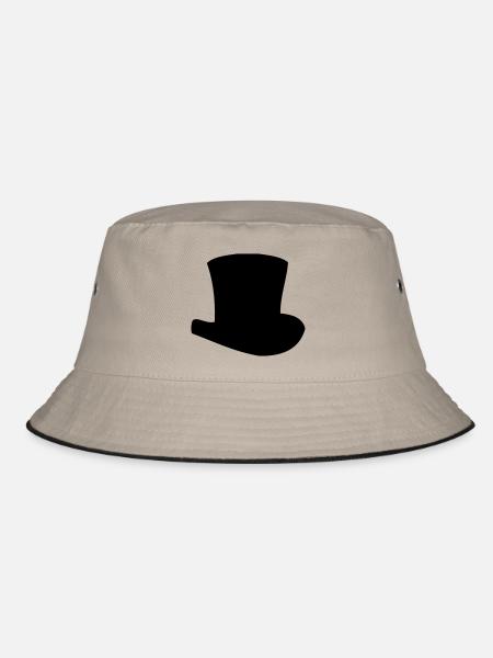 Zylinder - Bucket Hat - Khaki/Schwarz - Vorne