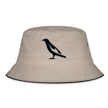 Burning Bird | Burning Bird Silhouette - Bucket Hat - khaki/black - Front