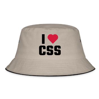 I Love CSS - Bucket Hat - khaki/black - Front