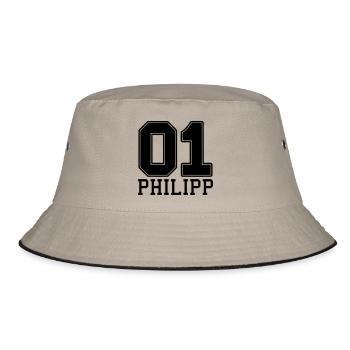 Philipp name first name - Bucket Hat - khaki/black - Front