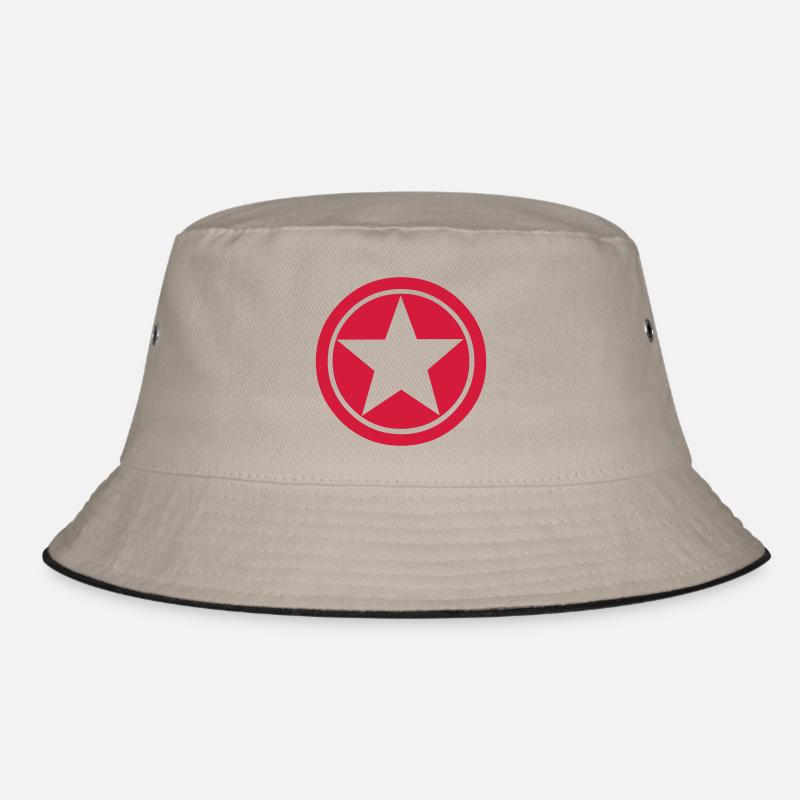 Star Star m - Bucket Hat - khaki/black
