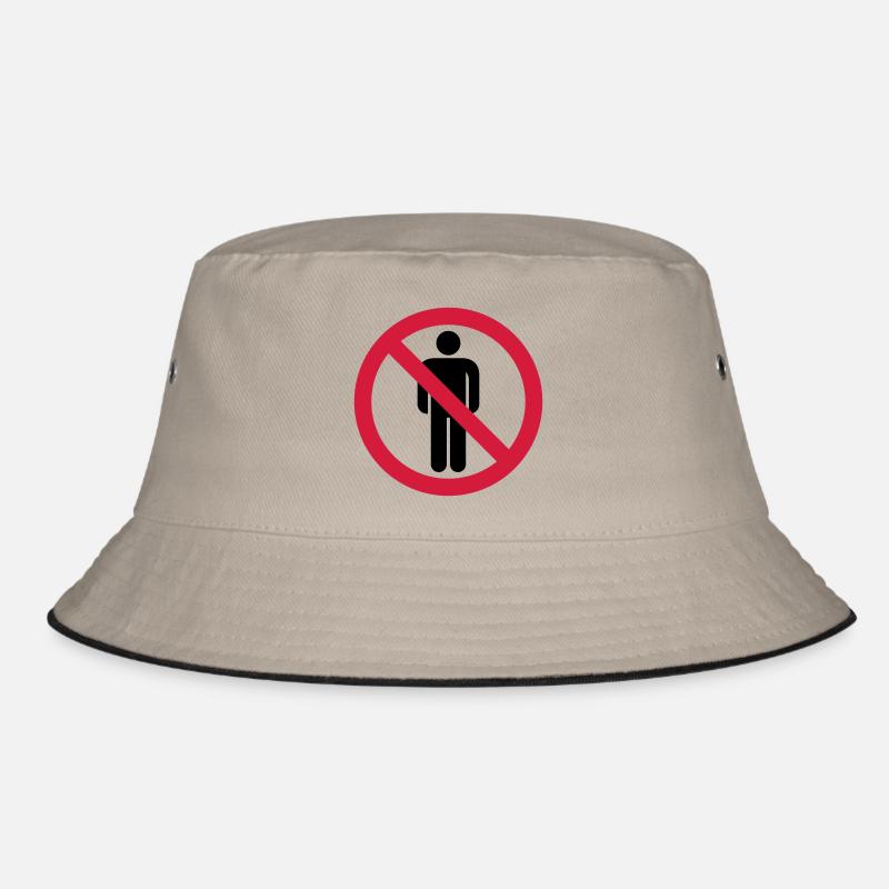 verboten dagegen hinweis schild hass menschen leut Bucket Hat