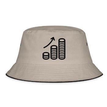 Return money interest growth - Bucket Hat - khaki/black - Front