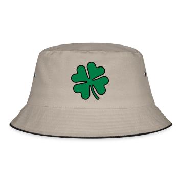 Cloverleaf - Shamrock - Bucket Hat - khaki/black - Front