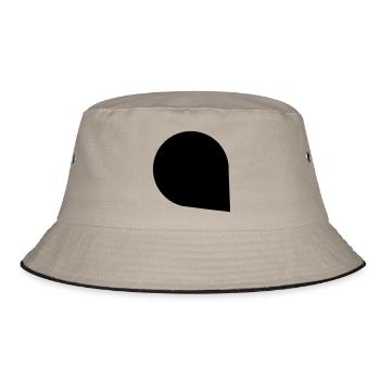 Bubble Speech Bubble Talking message - Bucket Hat - khaki/black - Front