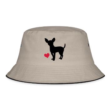 Chihuahua - Bucket Hat - khaki/black - Front