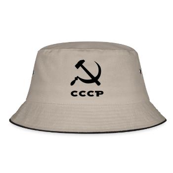 communism symbol hammer and sickle - Bucket Hat - khaki/black - Front