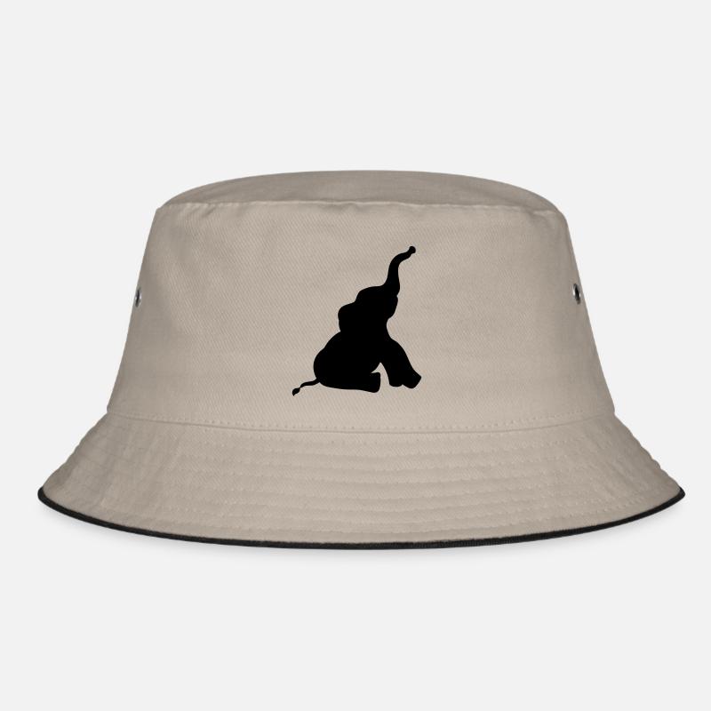silhouette schatten umriss elefant klein sitzend s Bucket Hat