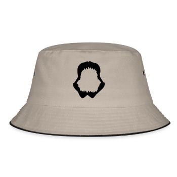 Shark jaw - Bucket Hat - khaki/black - Front