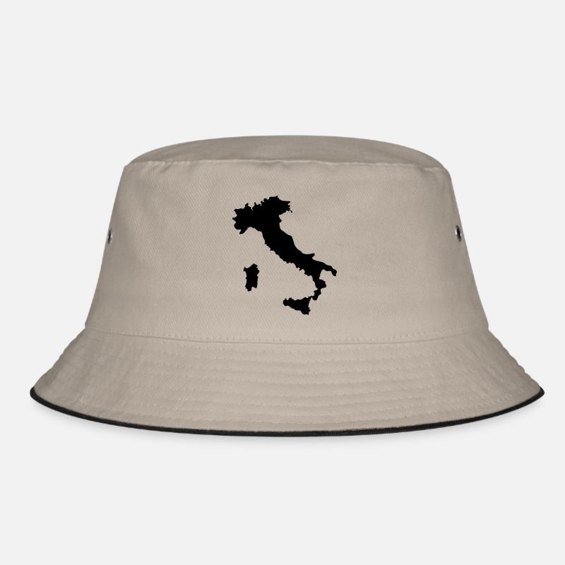 Italy Map Map Bucket Hat