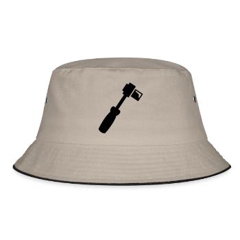 Mechanic wrench - Bucket Hat - khaki/black - Front